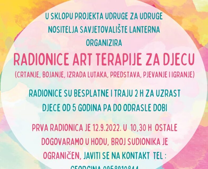 Radionice art terapije za djecu
