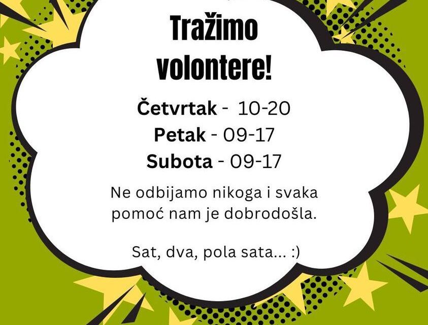 Potrebni volonteri za Sharebox Makarska